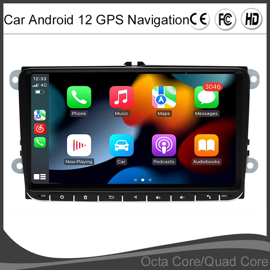 

9 Inch Android 12 Stereo Player Car Radio For VW Polo Golf Jetta Tiguan Caddy Passat Multimedia navigation System Head Unit BT