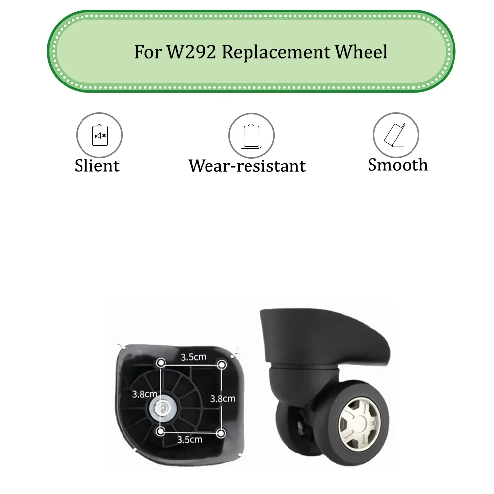 

For W292 Luggage Wheel Sturdy Trolley Case Wheel Pulley Sliding Casters Universal Wheel Slient Wear-resistant