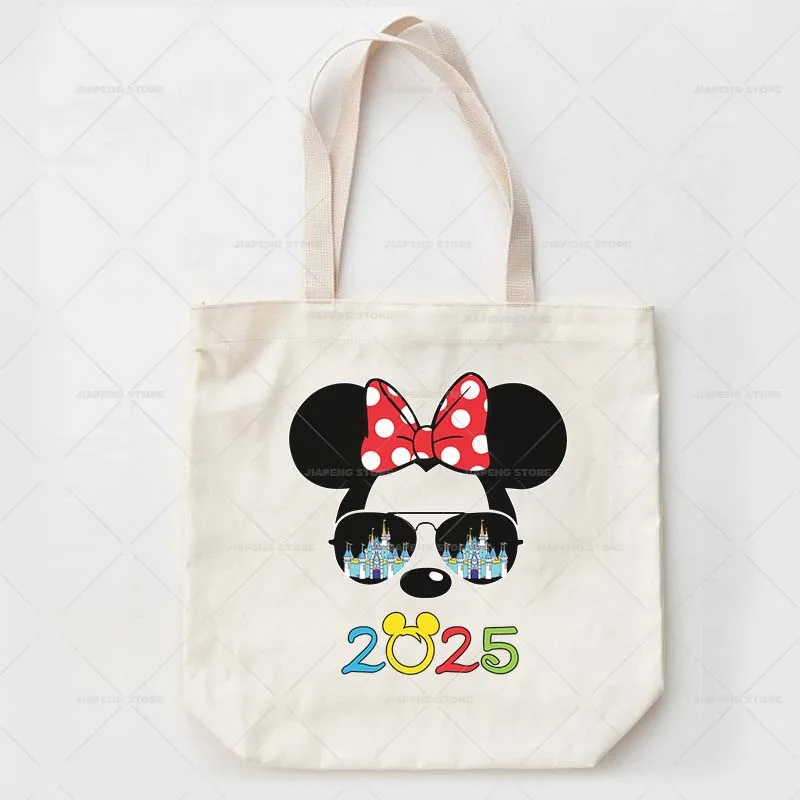 2025 New Year Mickey Mouse Thermal Transfer Stickers Iron on Transfers For Clothes Disney Trip Minnie Printed Patches On Clothes