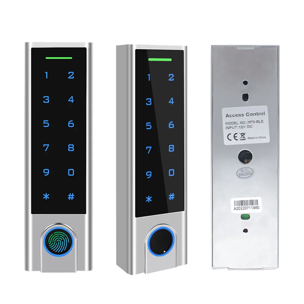 Zine-Alloy IP66 Waterproof Smart TTLock App Bluetooth Fingerprint or Bell Access Control Keypad Opener Reader Door Lock System