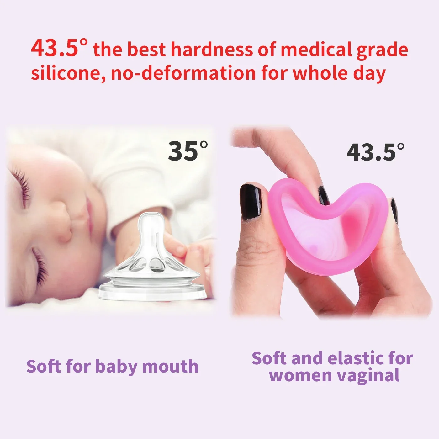 Feminine Hygiene Period Cup Excellent Menstrual Cup of Medical Silicone Menstrual Cup  Menstrual Collector for Menstrual Period