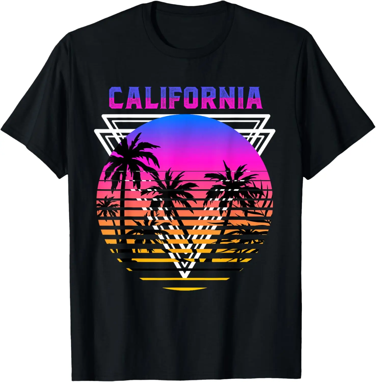 Palm Trees Retro Cali Long Beach Vintage Tropical California T-Shirt