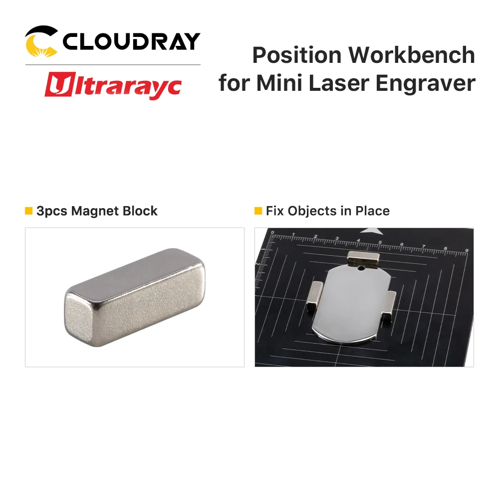 Stół warsztatowy Cloudray 100x100mm Trzymaj przedmioty w miejscu Znakowanie dla grawerki laserowej Mini Blue