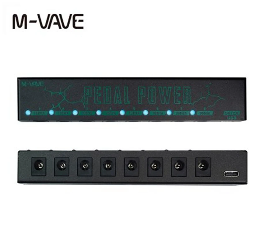 

M-vave Guitar Effect Pedal Power Supply 8 Isolated DC Outputs/ 5V USB Output for 9V Protection Guitar Accessories