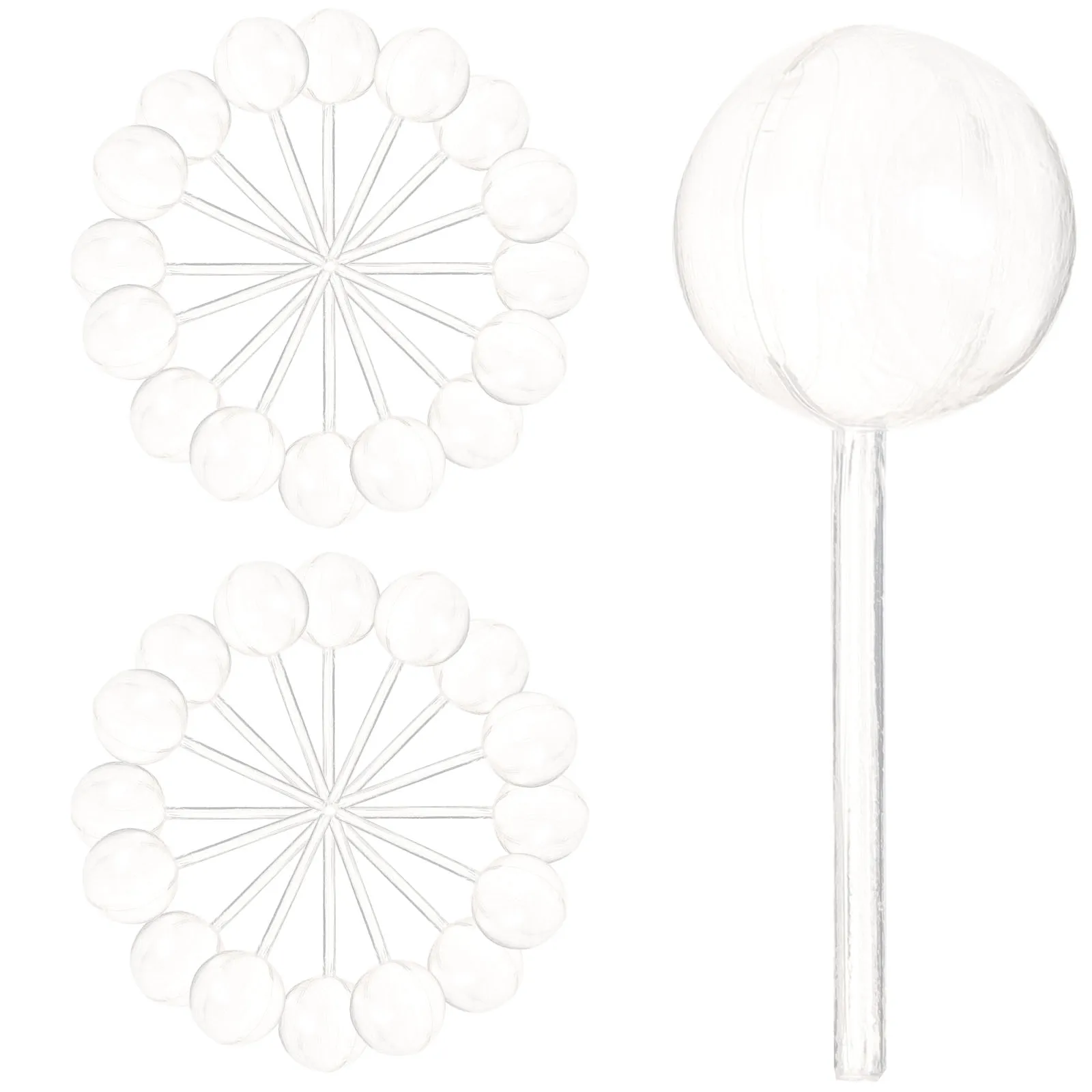 

50 Pcs Spherical Straw Mini Pipettes Food Small Clear Liquid Dropper for Craft Soda Ball Shaped Plastic