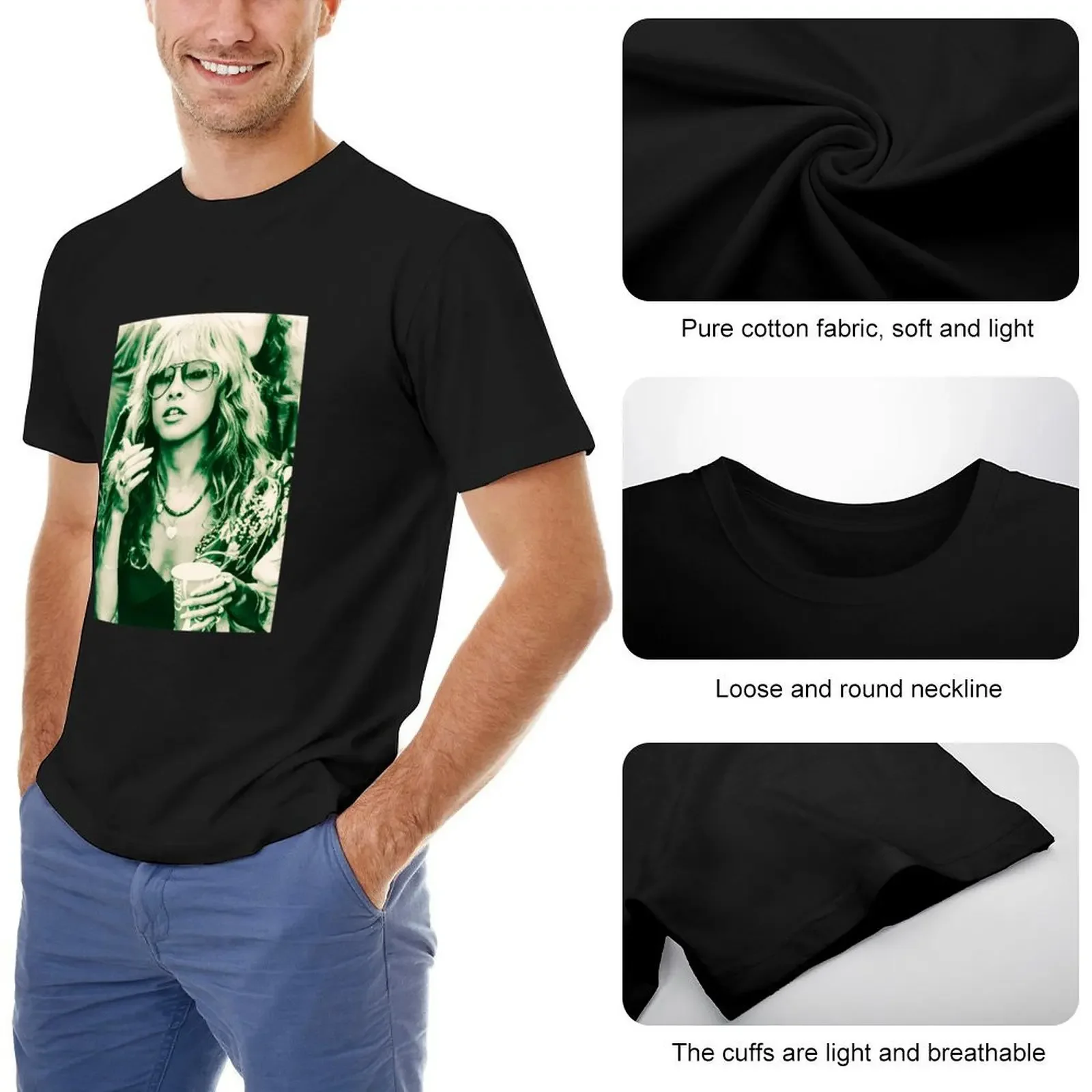 Camiseta Stevie Nick, camisetas personalizadas de cosas baratas, camisetas de verano, camisetas de anime para hombres