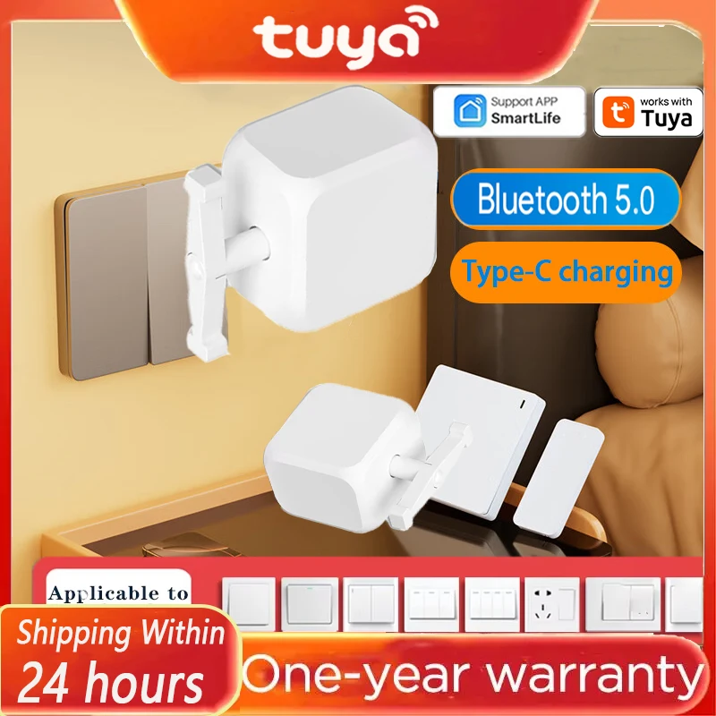 

Tuya Type-C Rechargeable Wireless Control Light Switch Off Tool Automatic Button Pusher Intelligent Lazy Remote Control Switch