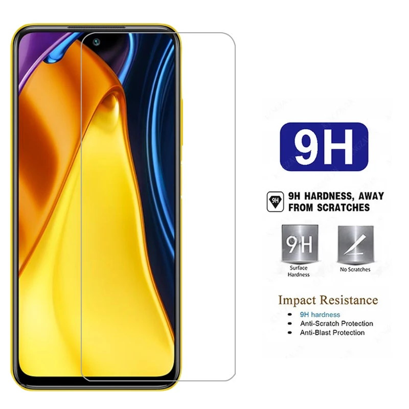 حافظة هاتف من الزجاج المقسى لهاتف شاومي بوكو m3 برو على pocom3 m 3 3m m3pro pocom3pro 4g 5g غطاء خلفي 360 poc pco procase 5 g pro5g