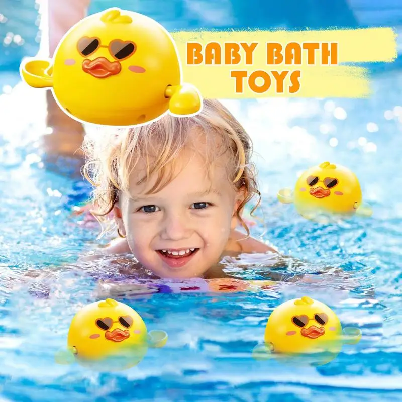 Toddler Bath Toys Floating Duck Bath Time Toys Educational Interactive Water Games Preschool Learning Fun Games For Kids Pool