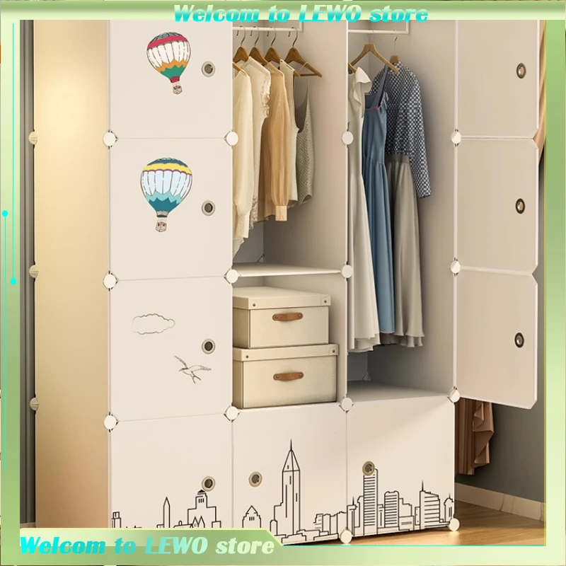 

Display Minimalist Wardrobe Modern Nordic Makeup Cabinet Organizer Fabric Wardrobe Cupboard Open Armario Trendy Furniture