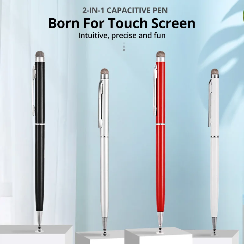 GUUGEI Universal 2 In 1 Stylus Pen For Smart phone Tablet Thick Thin Drawing Capacitive Pencil Android Mobile Screen Touch Pen