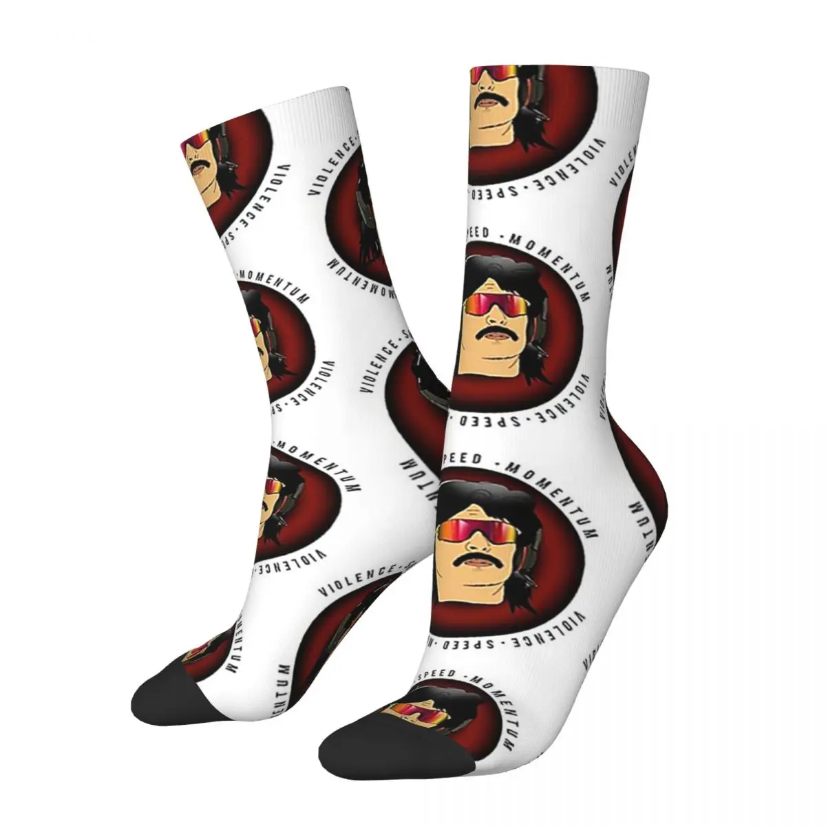 Dr Disrespect Socks Harajuku Super Soft Stockings All Season Long Socks Accessories for Man's Woman's Gifts