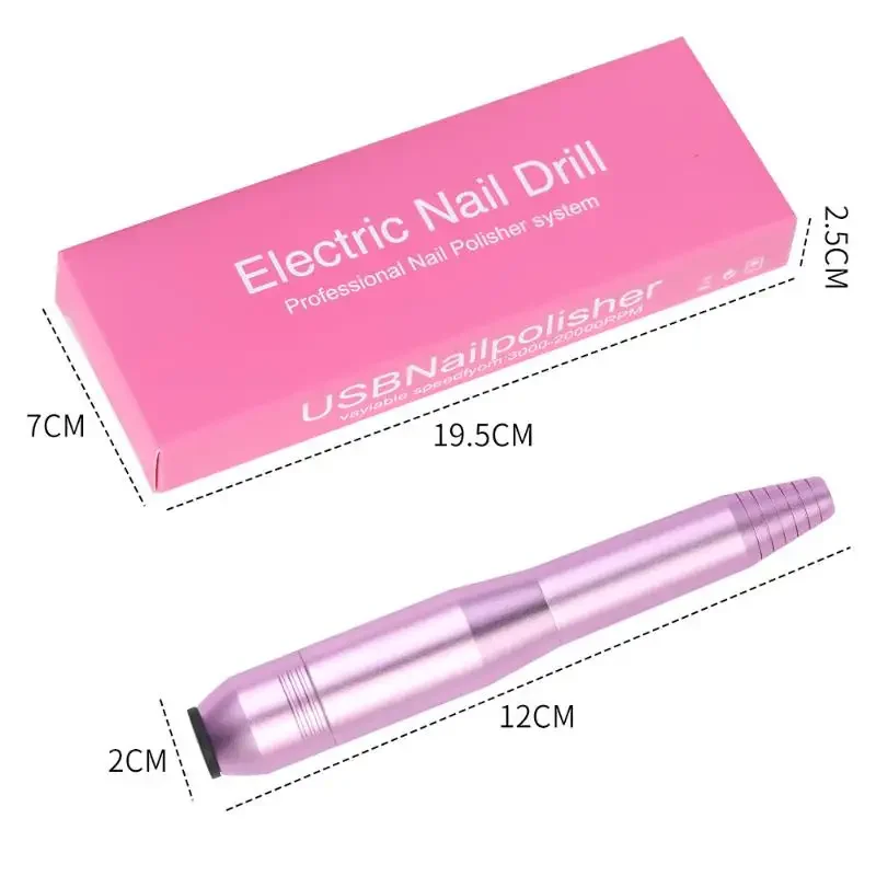 Perceuse à ongles électrique professionnelle 16000 tr/min, ponceuse à ongles à grande vitesse pour manucure, ensemble de fraises, outil dissolvant de vernis Gel