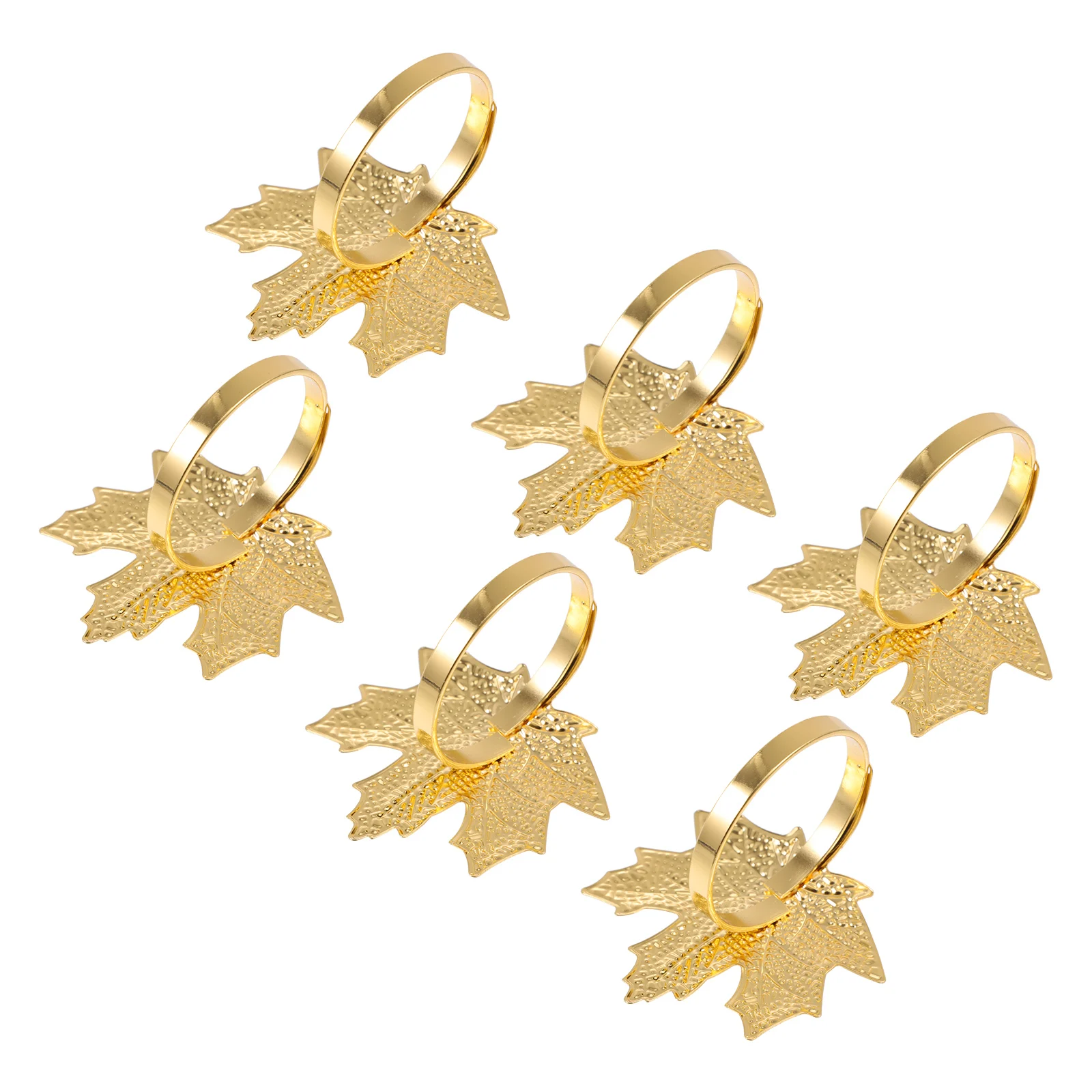 

6Pcs Maple Leaf Napkin Buckles Elegant Table Decor Creative Napkin Rings Festival Accessories Paper Holders