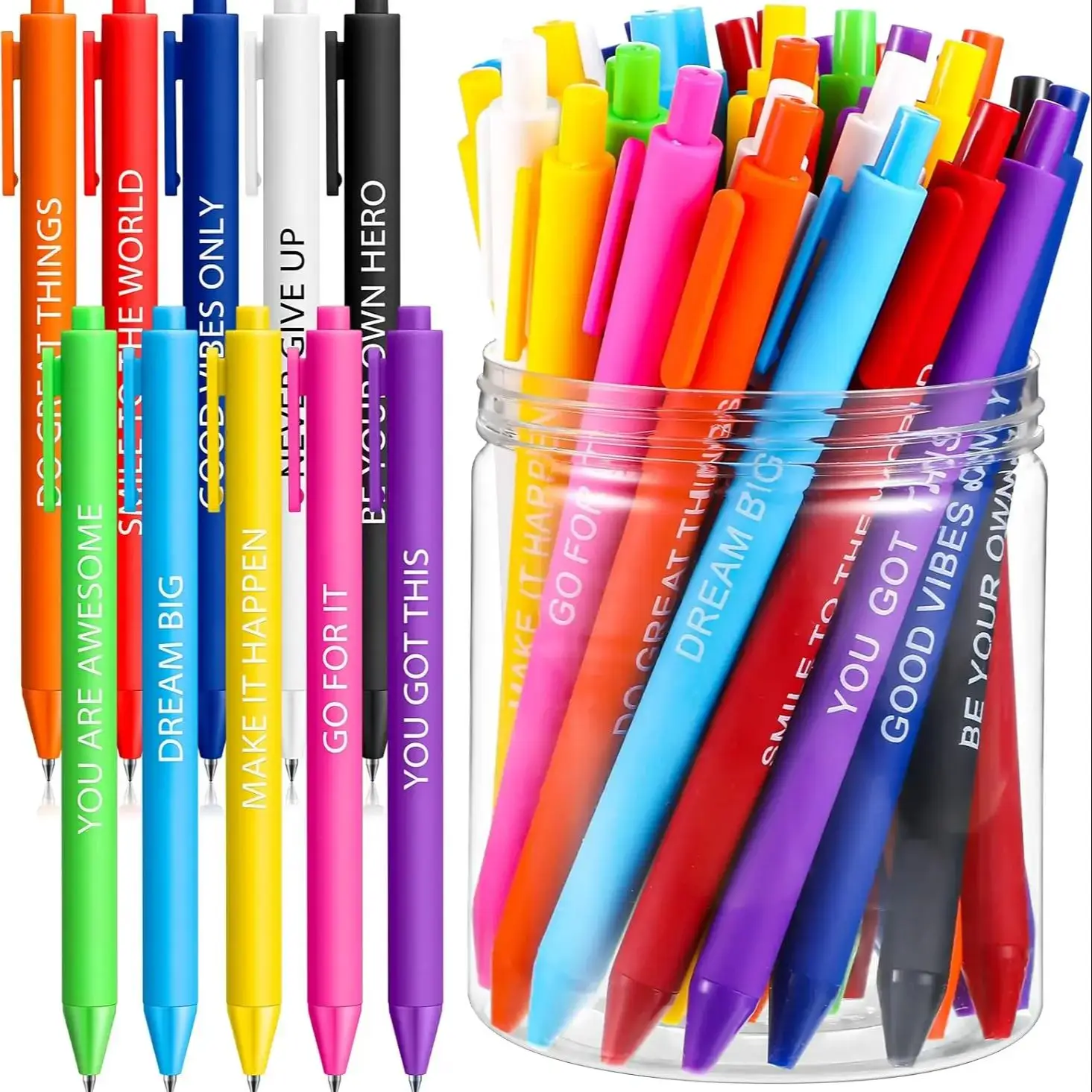 10/20 Stück Gel-Tinten-Kugelschreiber mit inspirierenden, motivierenden Zitaten, glattes Schreiben, Dankbarkeitsgeschenk für Büro, Schule, Zuhause – Detail 4