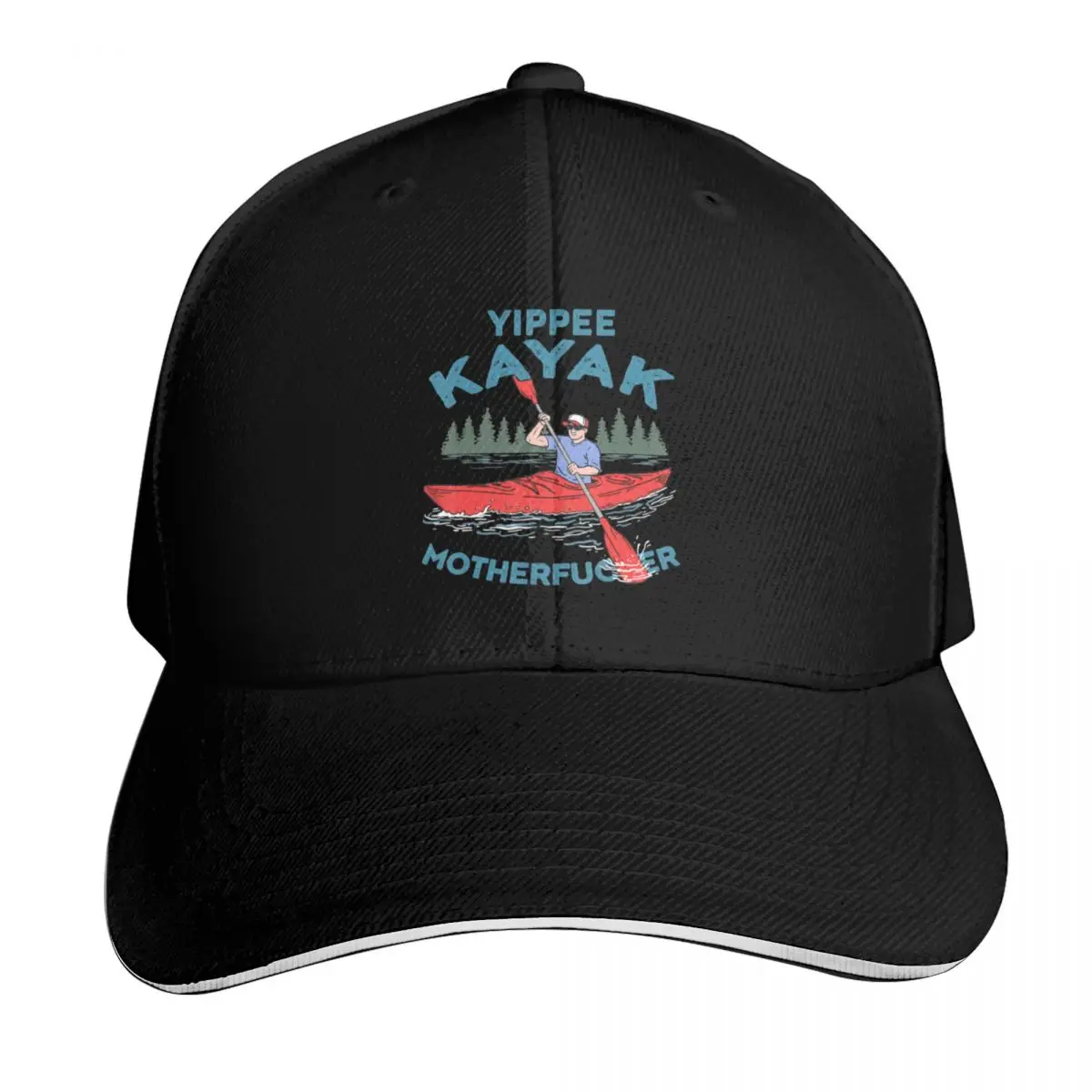 Funny Kayak Yippee Kayak Canoeist kayaking Baseball Cap Contrast Two Tone Brim Snapback Flat Bill Strapback Dad Hat