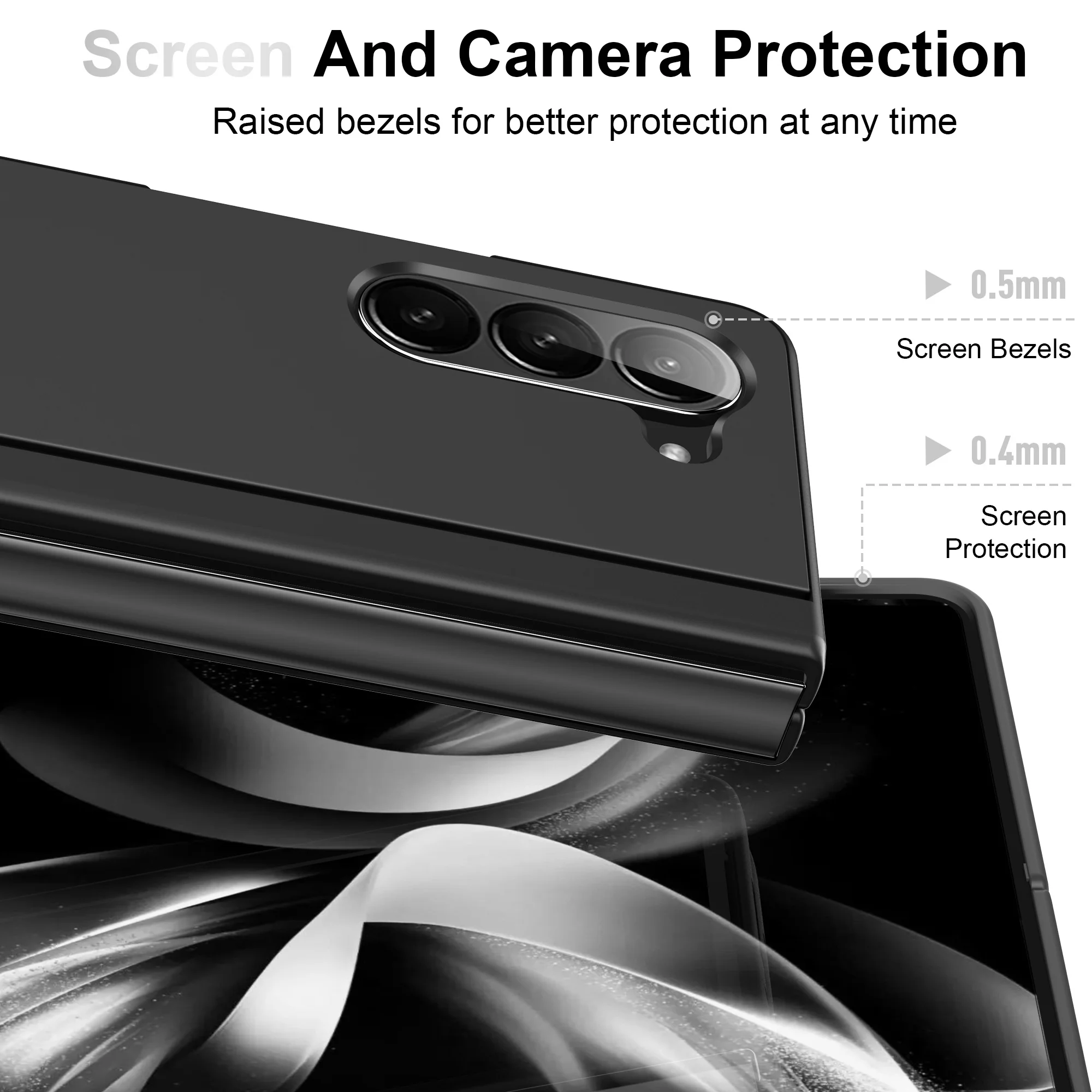 Anti-Glare Hard Stand Bag Case for Samsung Galaxy Z Fold 6 5 Fold6 5g Fold5 Fold 4 3 Fold3 Fold4 Mobile Phone Accessories