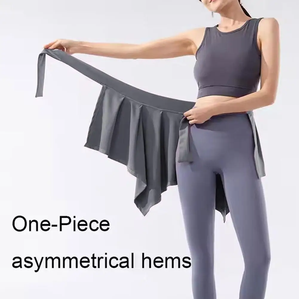 Adjustable Yoga Fitness Casual Skirt Anti-Light Running Shorts Quick Dry Yoga Ballet Anti-Exposure Butt Covering Skirt ﻿