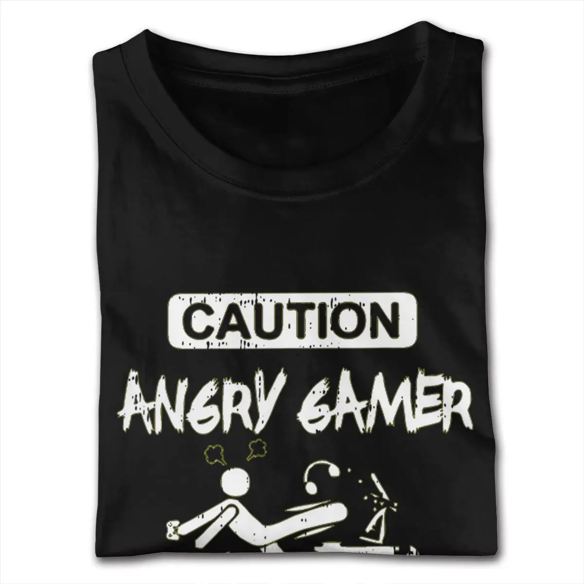 الحذر غاضب ألعاب الكمبيوتر لعبة فيديو تي شيرت صغير الحجم الذكور ثلاثية الأبعاد مطبوعة تي شيرت #2