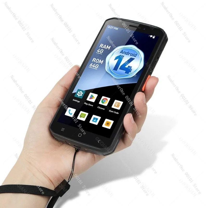 Foreign trade version Android 14 handheld PDA end point 4G64G Eurasian version NFC QR code scanning head industrial end point