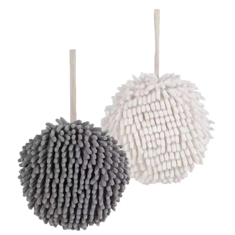 1/2/3/4Pcs Hand Wipe Towels Chenille Hanging Towel Ball Quick Dry Absorbent Bathroom Kitchen Farmhouse Kitchen Towels