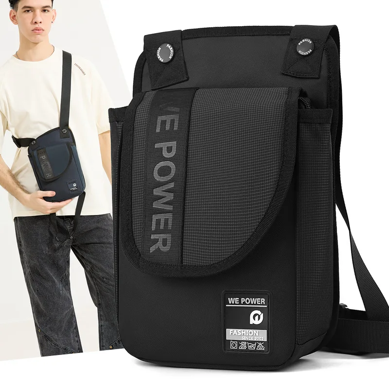 

New Fashion Men's Outdoor Waist Bag Multifunction Cycling Leg Bag Fanny Pack Nylon Sling Shoulder Crossbody Bag Causal Daypack