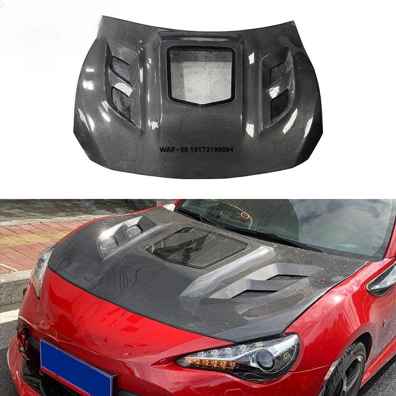 

New for GT86 BRZ ZN6 ZD6 FR-S Body Kit with Carbon Fiber Transparent Hood Ventilation Engine Cover Trim