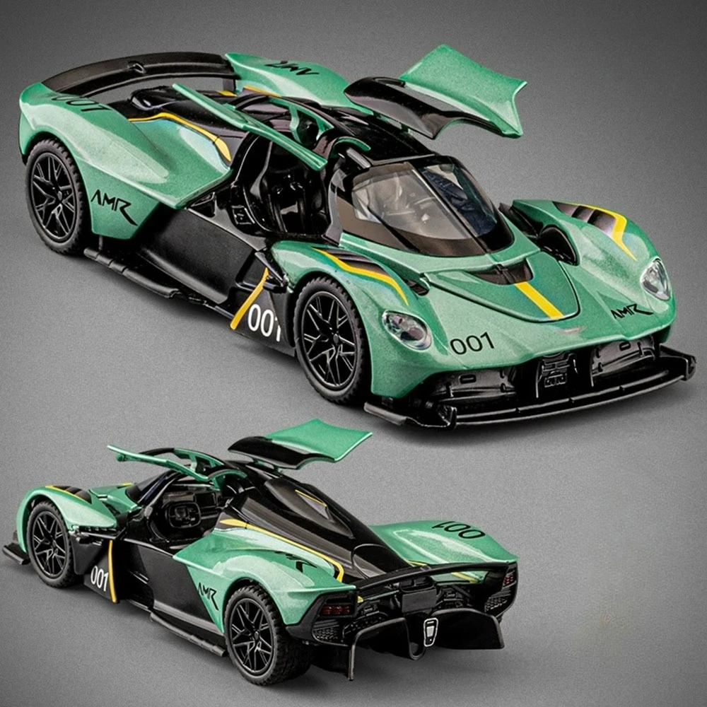 1:32 aleación Valkyrie Apollo IE Vulcan Diecast coche deportivo juguetes modelo sonido luz tirar hacia atrás puertas abiertas modelos en miniatura regalo niños