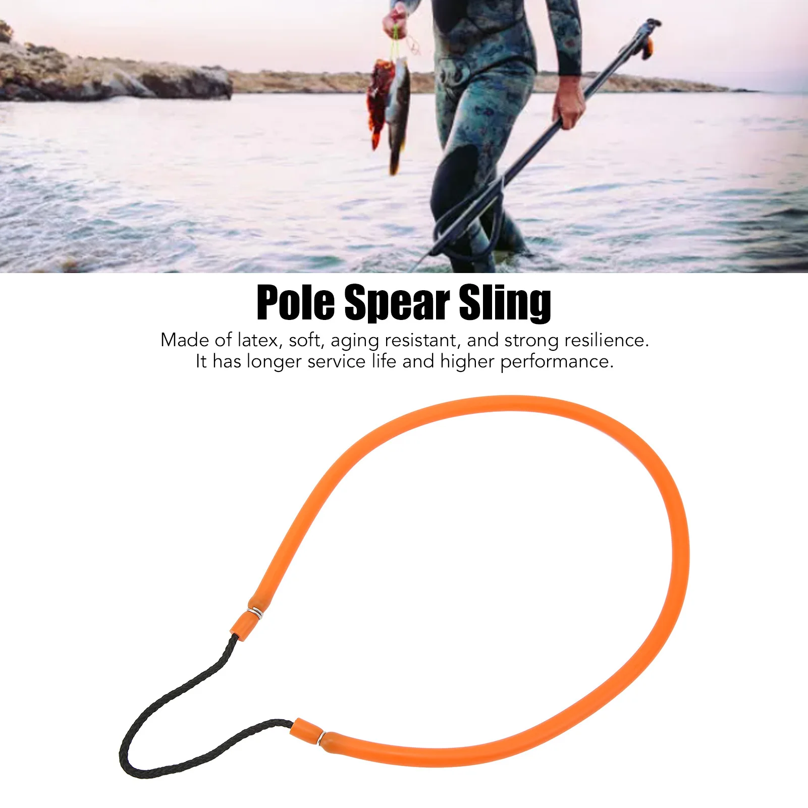 Shooting Pole Spear Sling 5x10mm Latex Band Accessory For Fishing Latex Tube Fish Shooter Elastic Tube Pole Spear Sling