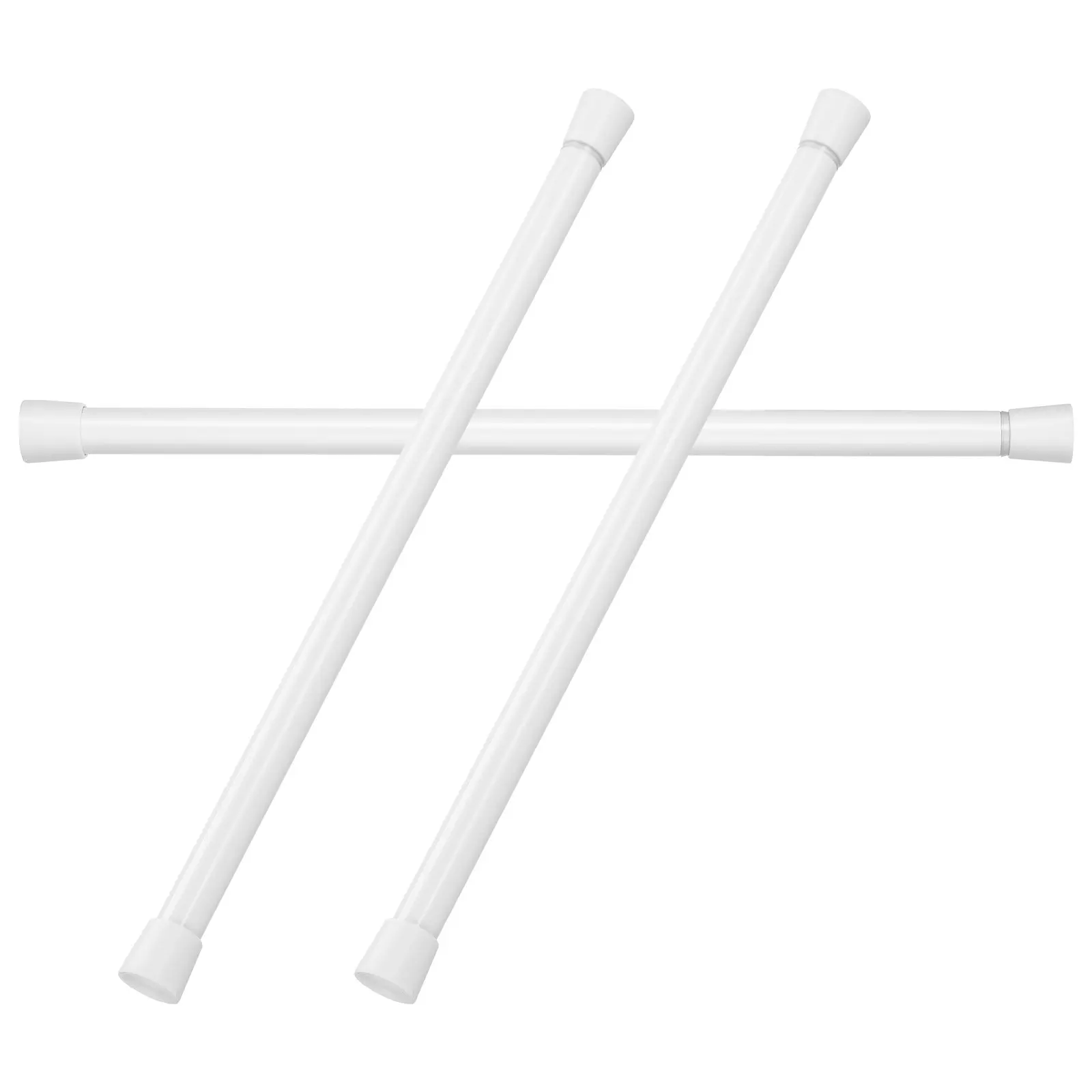 3pcs Tension Curtain Rod 50-90Cm Adjustable Spring Loaded Extendable No Drill Curtain Pole For Windows Door Bathrooms Iron