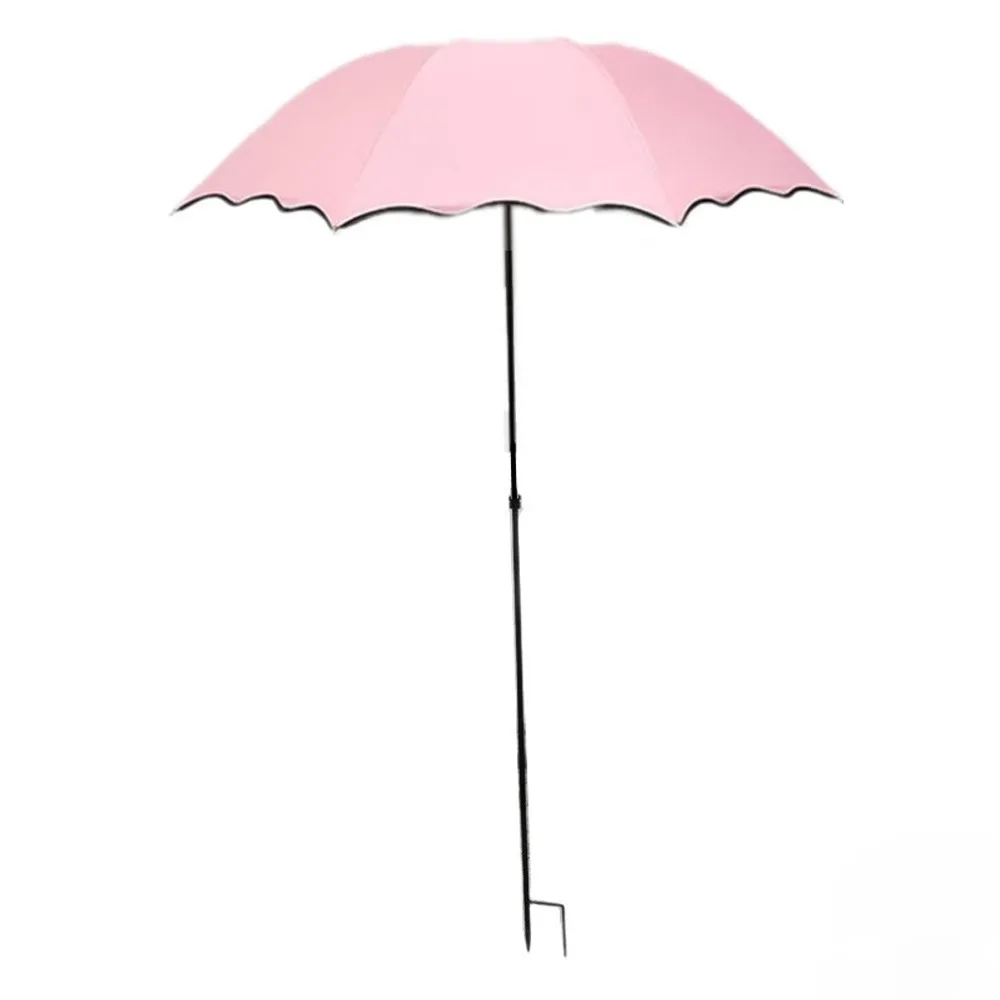 95cm Large Plant Shade Umbrella Weatherproof Cloth Metal Stake Plant Sunblock Cover UV Protection Sun Protection Folding Parasol