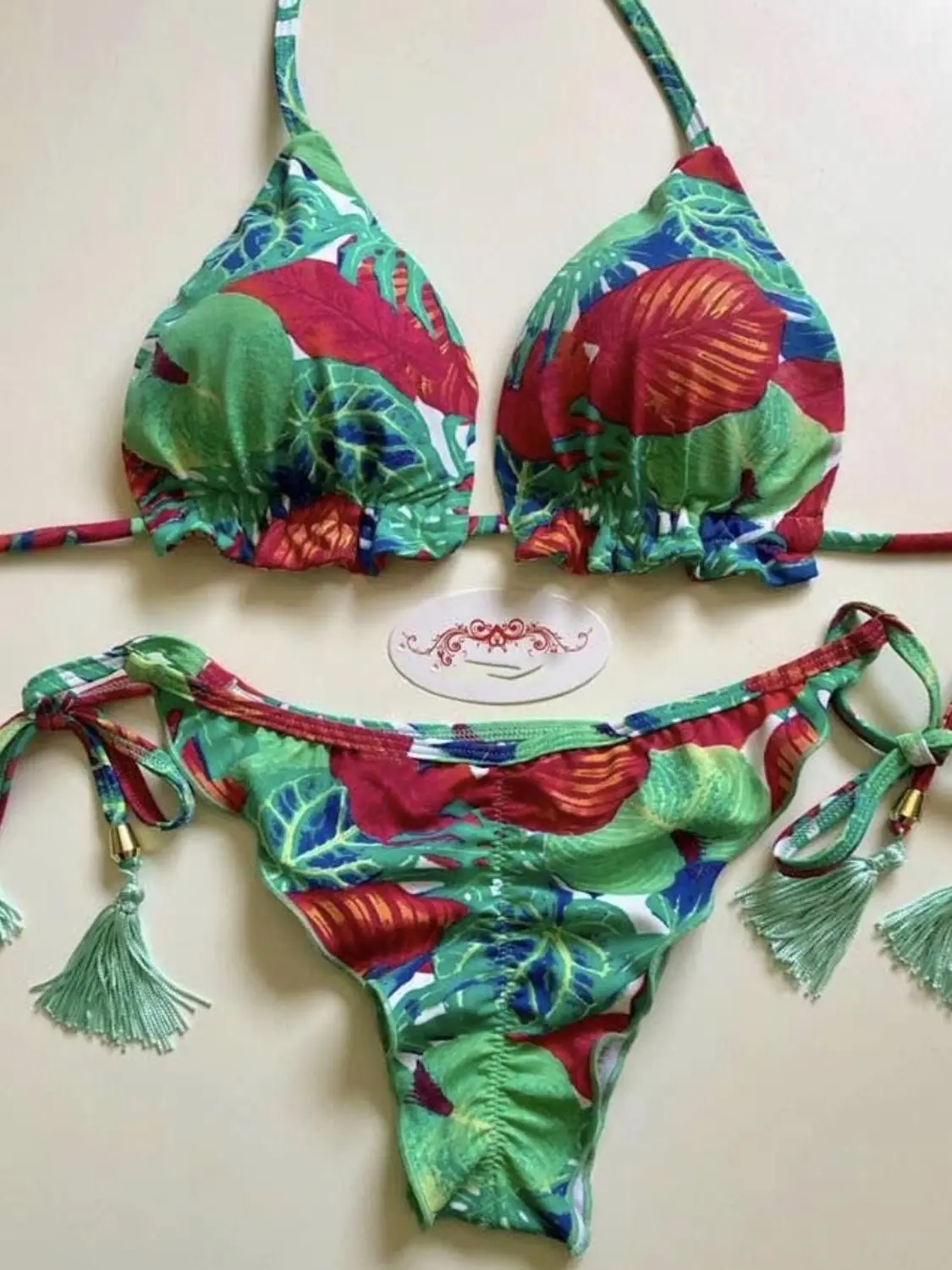 RUOTONGSEPT-Maillot de bain sexy pour femmes, micro bikini, soutien-gorge push up, ensemble deux pièces, imprimé, pour la plage, 2022