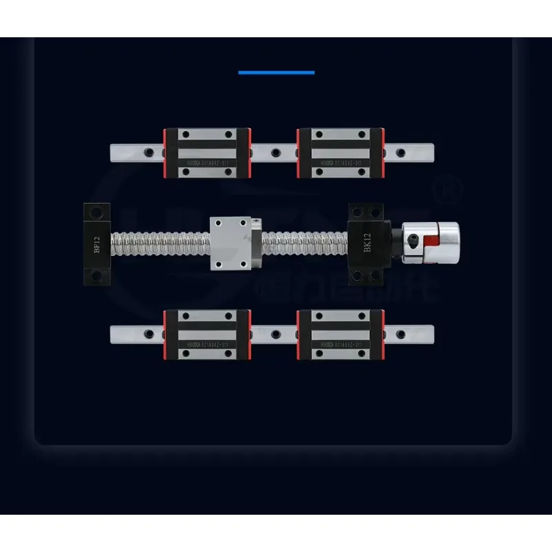 20 مللي متر HGH20-400/1500/2500 مللي متر مجموعة راي الخطية + SFU1605-450/1550/2550 الكرة المسمار + 1605 NUT HOSING + hgh20ca + bkbf12 + مقرنة لمجموعة التصنيع باستخدام الحاسب الآلي