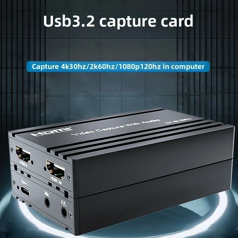HD video capture 4K 60hz Type C With Audio HDTV to Type-c Gaming Video Capture Card For OBS Vmix Live Streaming Video Recorder