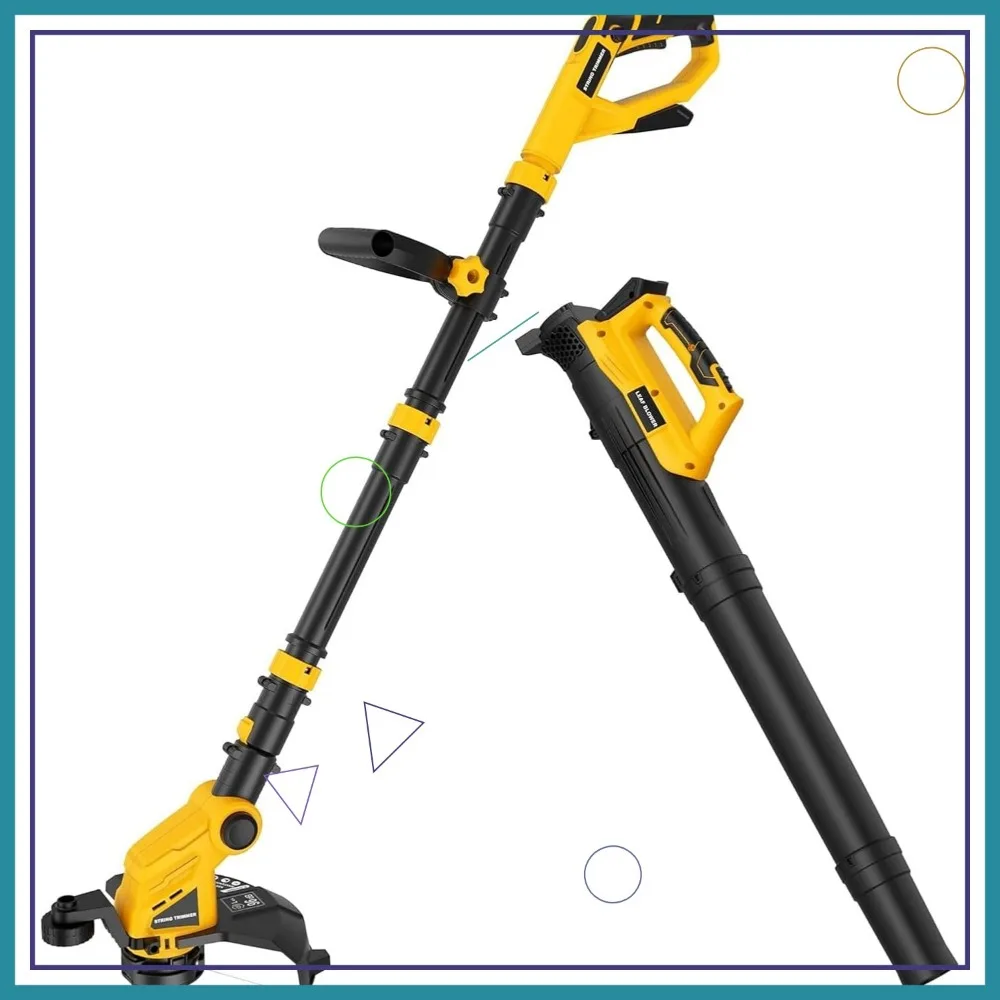 Cordless Weed Trimmer and Leaf Blower Combo, 20V Battery Compatible (Battery Not Included), Lightweight with Auto-Feed
