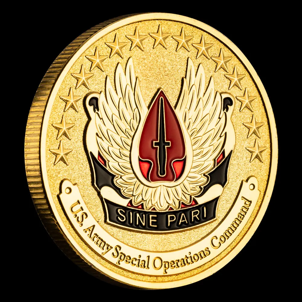 U.S.Army Airborne Coin Sine Pari Special Operations Command Challenge Coins Collection Memorial Souvenirs Collectibles gifts