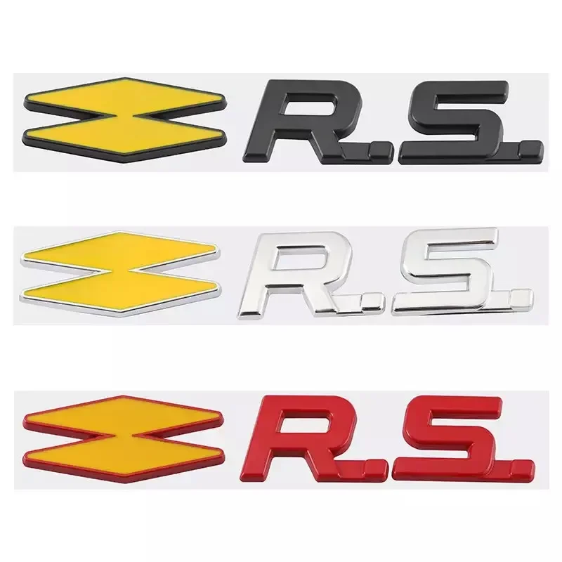 Metal Emblem Car Sticker for Renault RS GT Sport Clio Scenic Megane Koleos Arkana Espace Laguna Logan Sandero Safrane Vel Satis