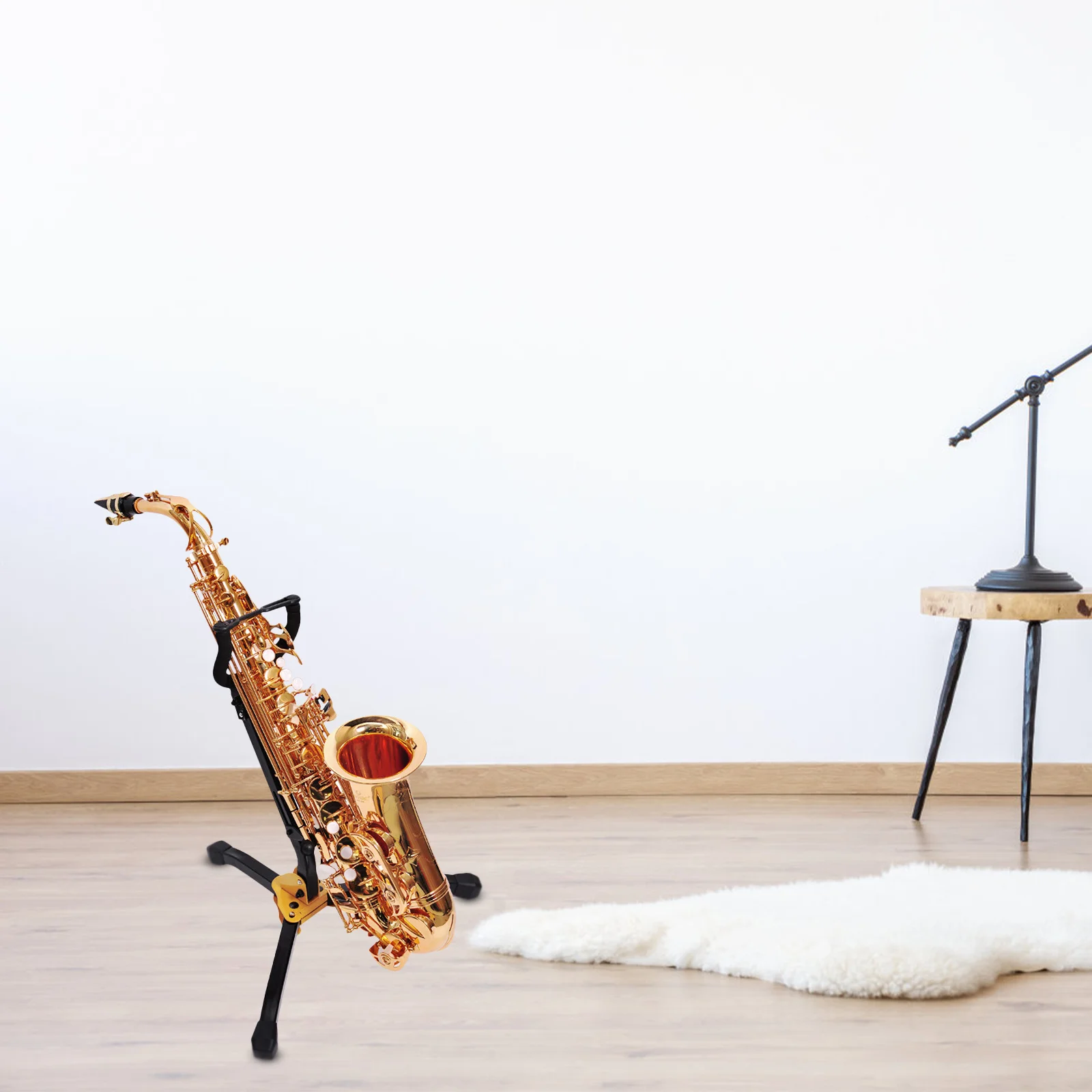 

Saxophone Stand Foldable Metal Adjustable Bracket For Alto Tenor Sax Storage Display Rack Portable Tripod Holder