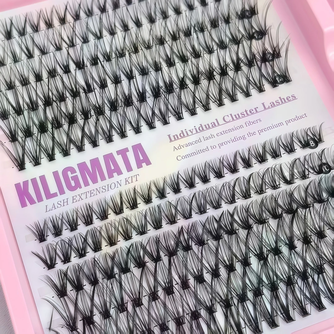 12 Reihen Wimpern im europäischen und amerikanischen Stil, 30P+40P, natürliche, dichte, segmentierte, großvolumige, individuelle Cluster-Wimpern für den einfachen Auftrags, Ultra – Detail 2