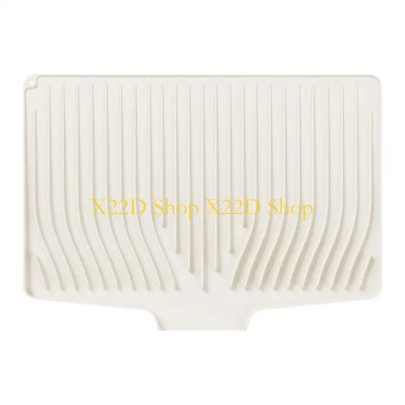 X22D Kitchen Counter Drainage Board With Built In Slope Waterproof Dish Drying Pad Heatproof Silicone Mats