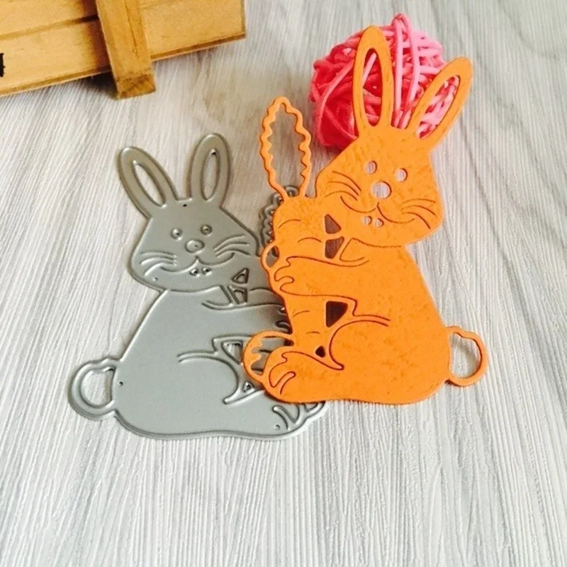 Rabbit Die Cut Template Decorative Album Paper Crafts Mold DIY Scrapbook Metal Stencils for Painting Card Making