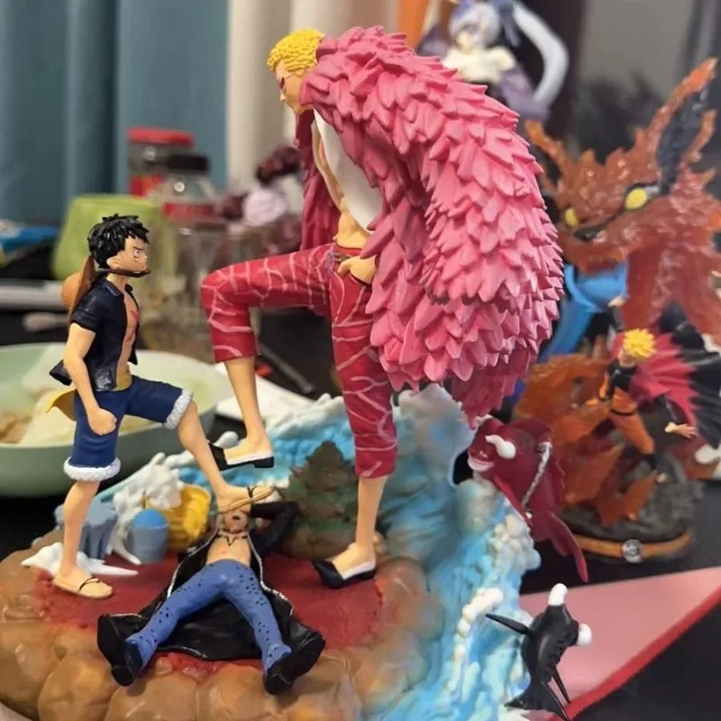 21 cm une pièce Figure singe D. Luffy Vs Donquixote Doflamingo Anime Collection modèle bureau ornement décorations enfants jouet