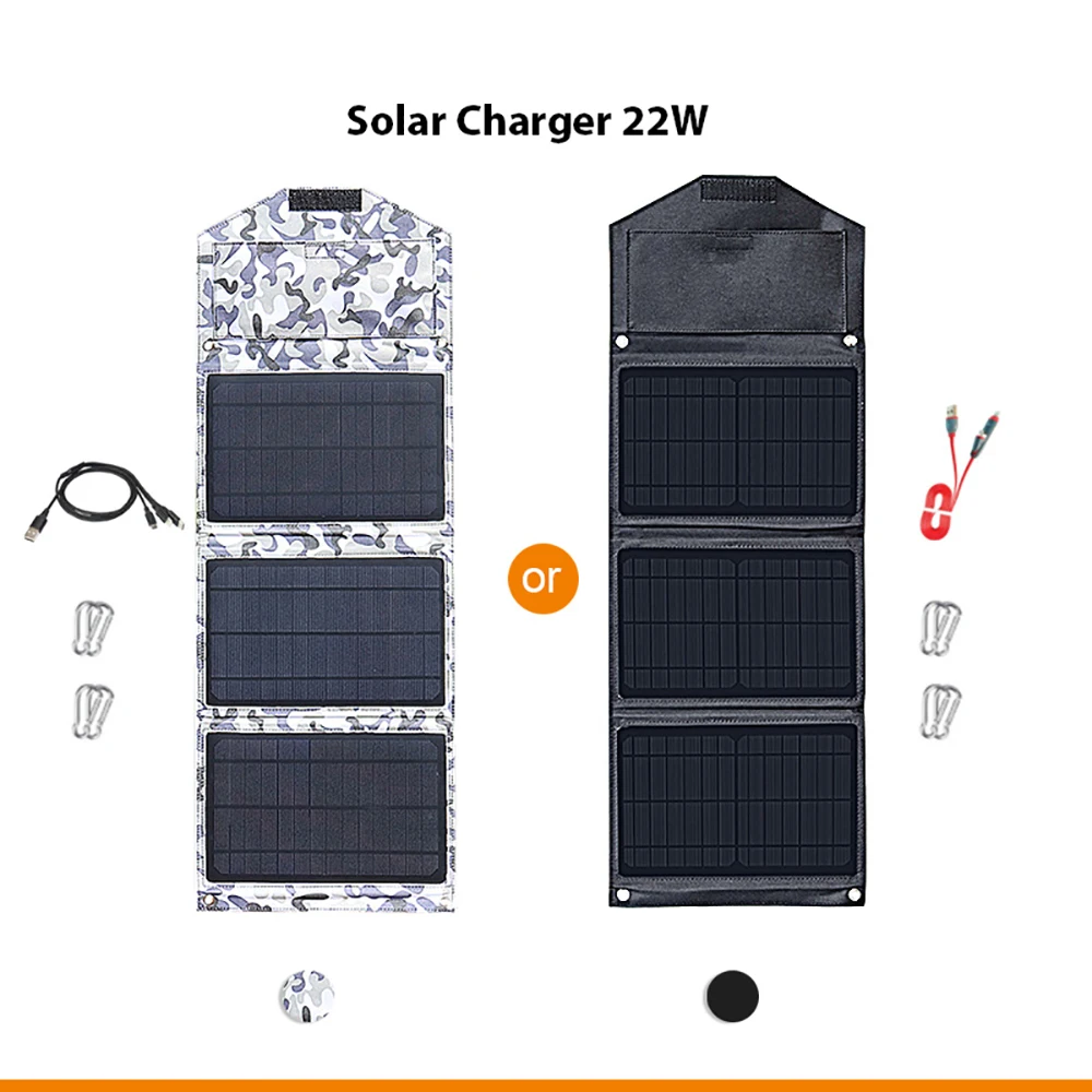 Pannello solare pieghevole 14W 21W 28W / h caricatore mobile solare Pannelli solari portatili pannello solare usb 5V DC Pannello solare a tempo pieno