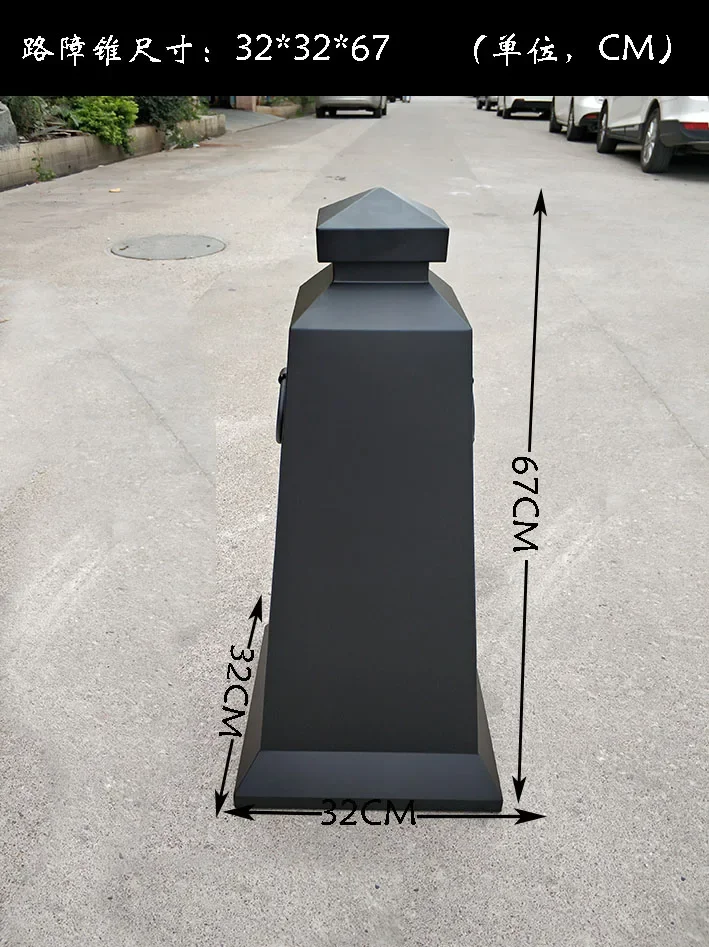 

Stainless steel road cone Barricade square cone Reflective cone Hotel community Parking column Road isolation pier Safety warnin