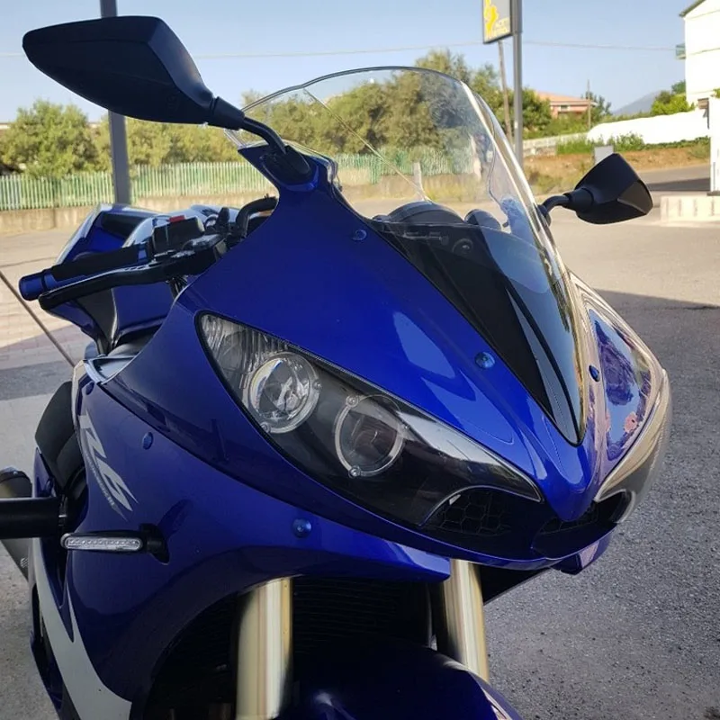 WAASE Motorcycle Double Bubble Windscreen Windshield Fly Shield Screen Wind Deflector For Yamaha YZF R6 YZF-R6 RJ11 2006 2007