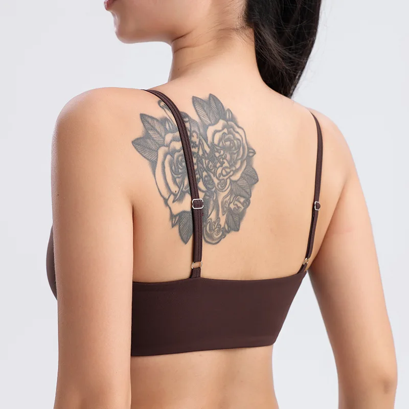 حمالة صدر رياضية ناعمة وكاد تشعر بها 3 حمالة صدر رياضية قابلة للتعديل للنساء بدون ظهر، صدر جميل للياقة البدنية، حمالة صدر لليوجا #2