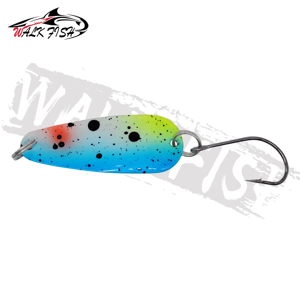 WALK FISH Cuchara Metal Jig cobre con anzuelo para trucha y lucioperca - imagen 2