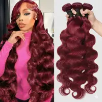 14A 99J Burgundy Body Wave Bundles Human Hair Brazilian Unprocessed 30 36 Inch Virgin Weave Raw Hair 98% Human Hair Bundles Extensions 3