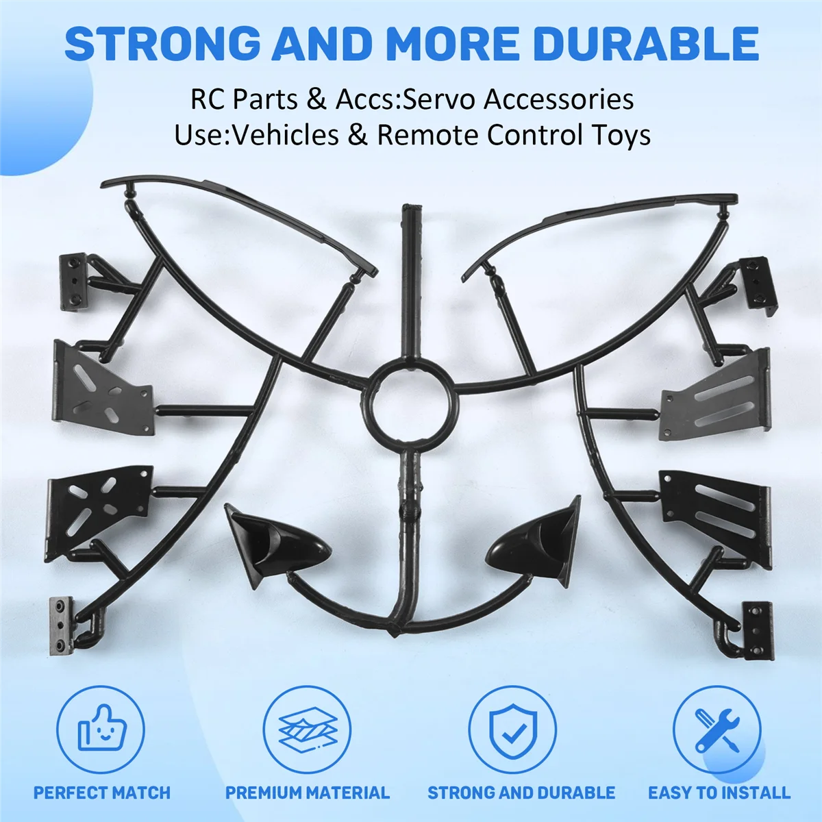 Pièces universelles pour voiture de course RC 1/10, dérive arrière, corps de route, aile de modelmicrophone, accessoires