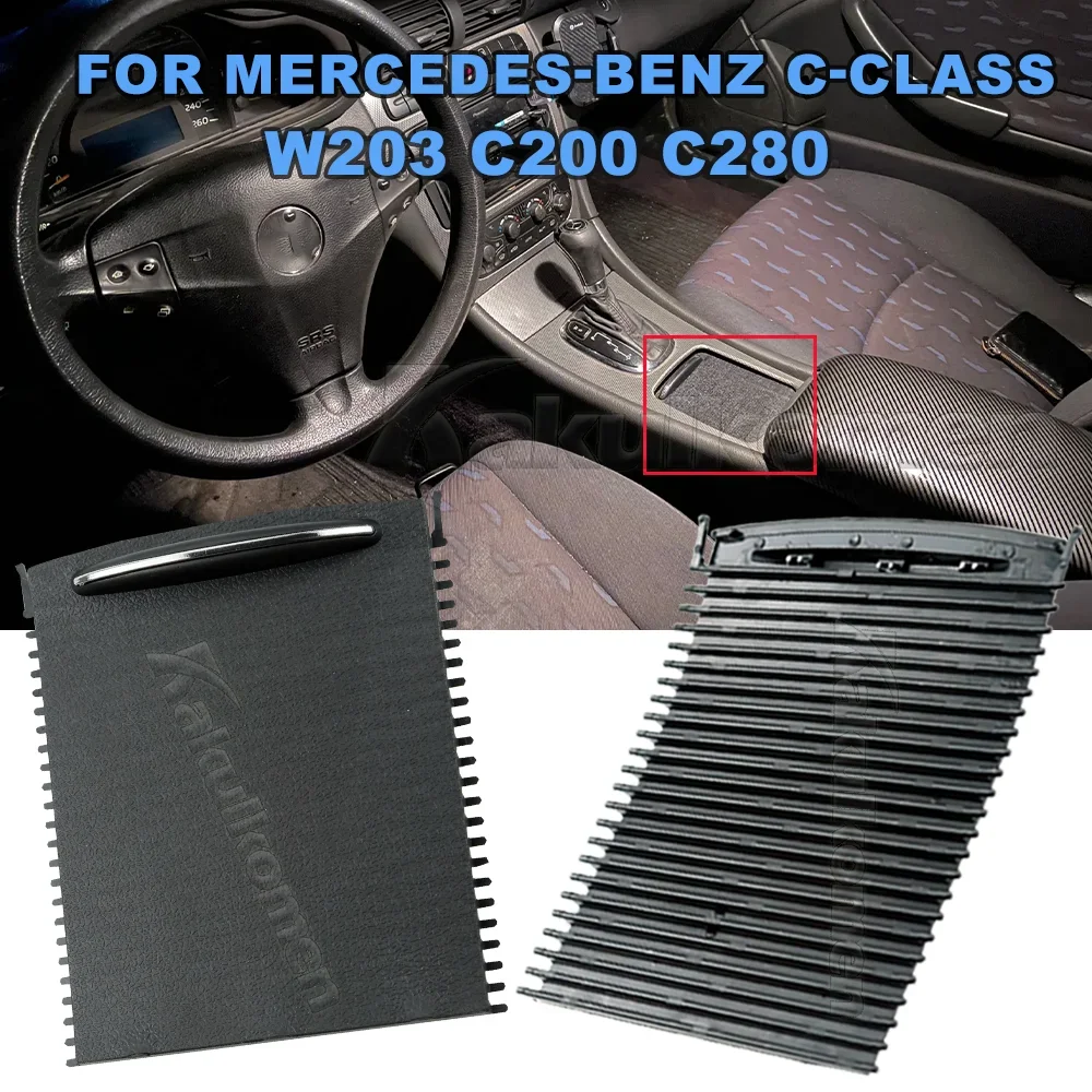 Centre Console Roller Blind Cover Cap Water Cup Holder Panel Roller Cover Accessory for Mercedes-Benz C-Class W203 C200 C280